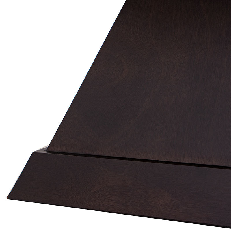 Mesa de comedor Mond de Deurope con tapa de mármol, estructura de madera en color tabaco, tamaño 140x78x140 cm.