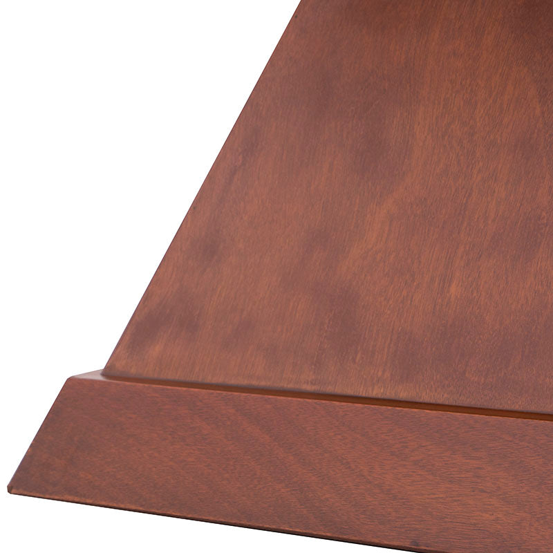 Mesa de comedor Mond de Deurope en madera de caoba y mármol, con acabado en tabaco, tamaño 140x78x140 cm.