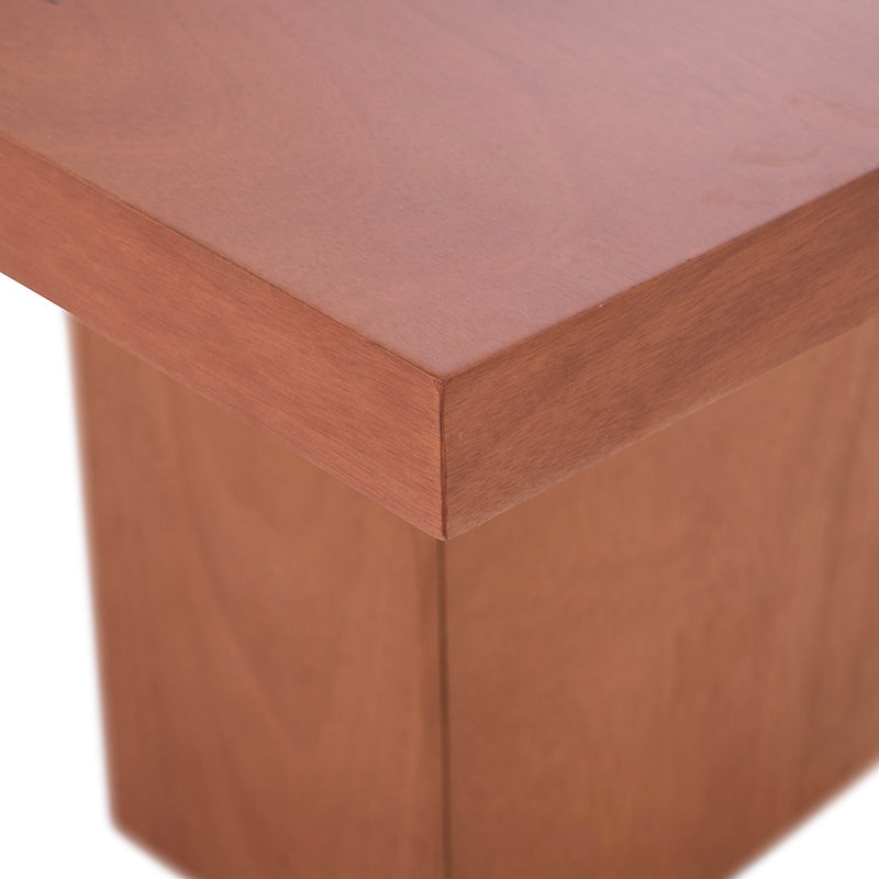 Mesa de comedor Tamayo deurope.com.mx con estructura en chapa de caoba y placa de mármol, tamaño 200x80x110 cm.
