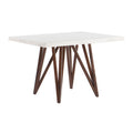 Juego de comedor Aragón de 5 piezas con estructura en madera de poplar y cubierta de mármol, mesa de 120 cm de largo y 76 cm de alto.