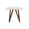 Juego de comedor Aragón de Deurope con estructura de madera de poplar y tapa de mármol, incluye mesa de 120 cm de largo.