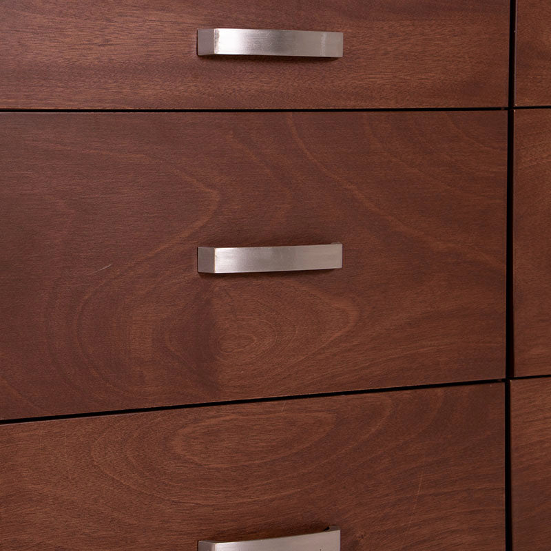 Cómoda México de color nogal con chapa de okumé, frente de 140 cm, altura de 90 cm y fondo de 40 cm, de la marca deurope.com.mx