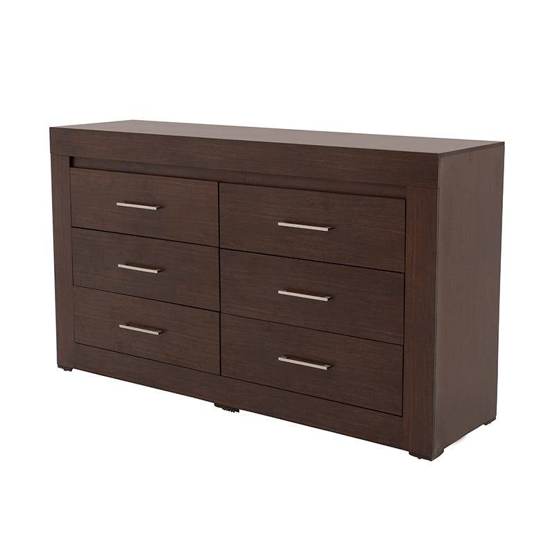 Cómoda Boston de madera oscura, estilo industrial, con 160 cm de ancho, 90 cm de alto y 46 cm de fondo, de Deurope.