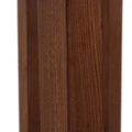 Consola Merlot deurope.com.mx en chapa de nogal con cubierta de cristal, estructura en nogal, medidas 140x80x40 cm.