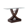Juego de comedor Aragón de madera con cubierta de cristal, incluye 8 piezas en acabado nogal, con diseño elegante y moderno.