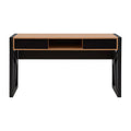 Escritorio Celta de madera industrializada en acabado natural y negro, con dimensiones de 140x77x50 cm, de deurope.com.mx