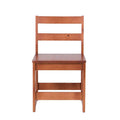Silla para escritorio Texas de madera industrializada y pino, con asiento de 55 cm de ancho y respaldo en color nogal.