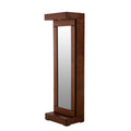 Espejo de pie Noruega de 5 piezas con alhajero, en madera de chapa de okumé, de apertura vertical y diseño elegante.