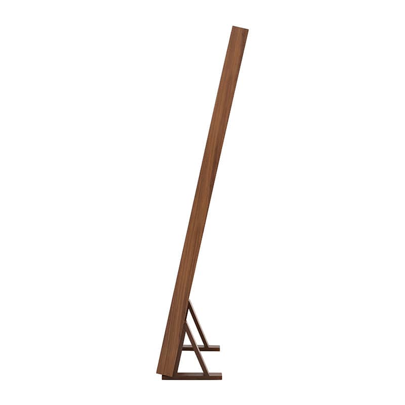 Espejo de pie Carolina de madera industrializada, con marco nogal, de 175 cm de altura y 50 cm de ancho, en estilo moderno.