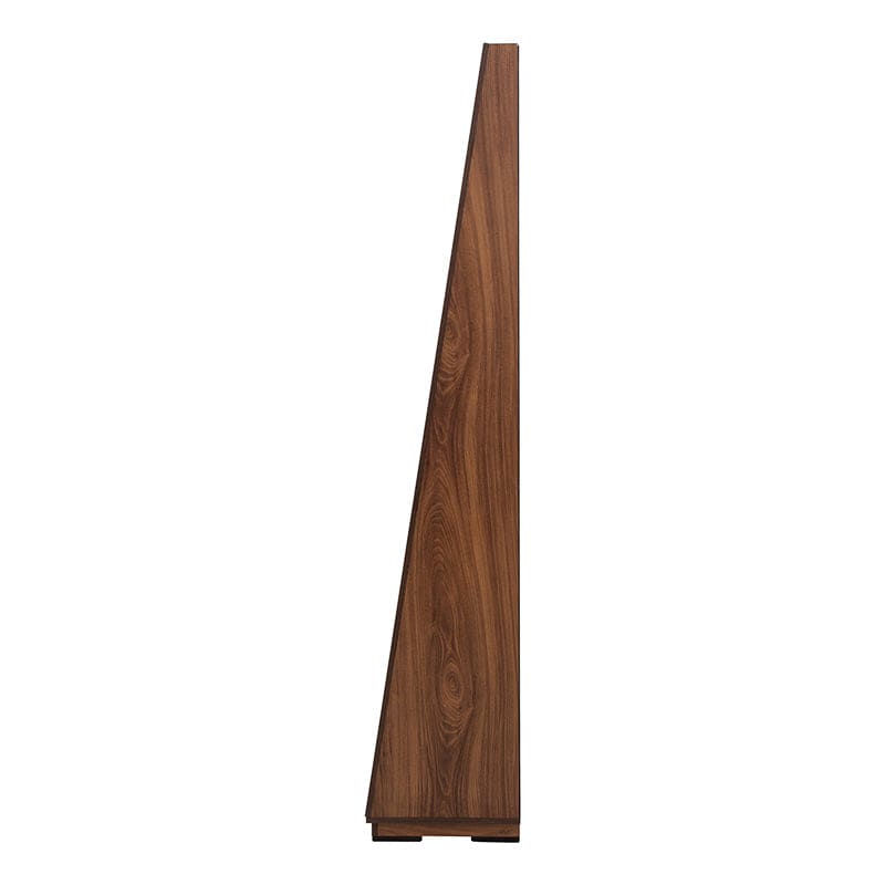 Espejo de pie Kenia de madera industrializada con marco de nogal, altura 170 cm y fondo 34 cm, ideal para decoración de interiores.