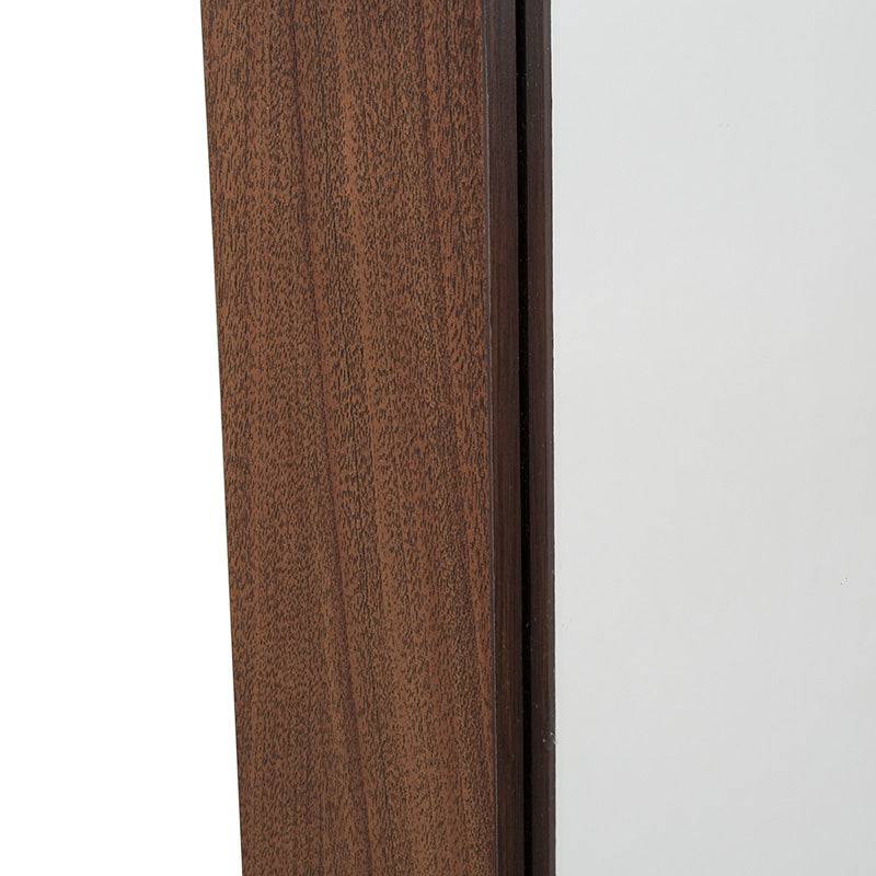 Espejo de pie Kenia deurope.com.mx con marco de madera industrializada, frente de 60 cm y altura de 170 cm, en estilo moderno.