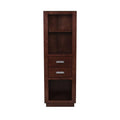 Librero Quebec de madera de Banak y encino, con estantes en nogal y okumé, frente de 60 cm, alto 180 cm y fondo 35 cm, deurope.com.mx