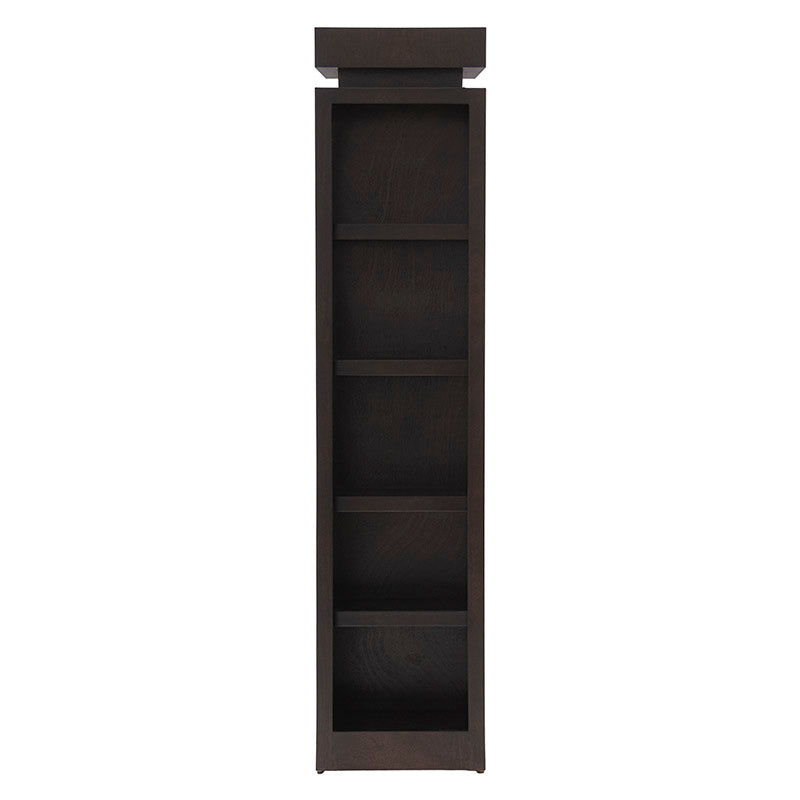 Librero Tamayo de 40 cm de altura en madera de caoba con acabado en tono tabaco, frente y fondo de 30 cm, de deurope.com.mx