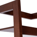 Librero Cay de 60 cm en chapa de caoba, con estantes abiertos y estructura de madera en acabado tabaco, de deurope.com.mx