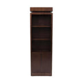 Librero Tamayo de 60cm de madera en tono tabaco con chapa de caoba, frente, alto de 190cm, fondo 30cm, de Deurope.com.mx