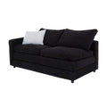 Juego de sala Lazy de 3 piezas en tela negra con sofá izquierdo, dimensiones 172x90x94 cm, deoupe.com.mx