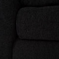 Juego de sala Lazy deurope.com.mx con sillón negro de tela, vista frontal, dimensiones 172x90x94 cm.