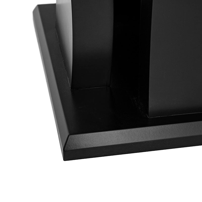 Mesa de comedor Tulip de madera nogal con cubierta de cristal, diámetro 140 cm y altura 78 cm, deurope.com.mx