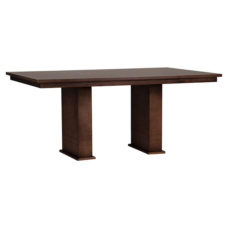 Juego de comedor Orleans de madera de nogal con 7 piezas, mesa de 160 cm de largo y sillas a juego para comedor elegante.