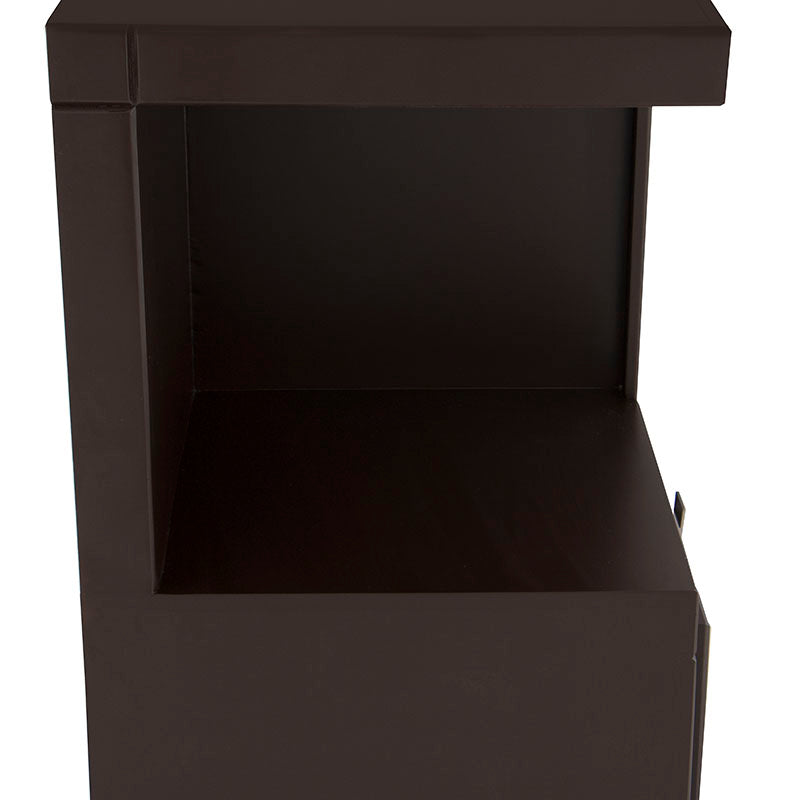 Mueble para TV Asturias de madera industrializada en acabado moka, con espacio para televisor de 140 cm de ancho.