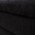 Juego de sala Lazy de 6 piezas con sofá y otomán negro de tela tejida, tamaño compacto para sala moderna.