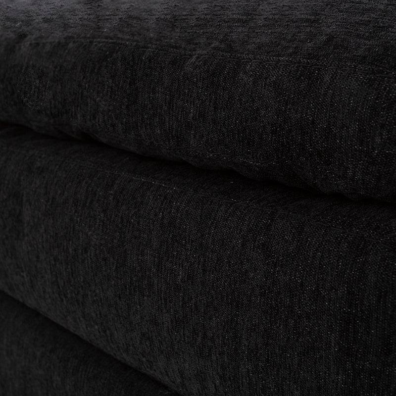 Otoman negro de tejido plano para sala tipo Lazy, módulo de sala deurope.com.mx, con dimensiones de 82x65x82 cm.