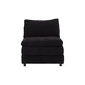 Juego de sala modular negro de tela con sillón central, dimensiones 82x90x94 cm, estilo Lazy deurope.com.mx