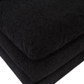 Módulo de sala Lazy sillón esquinero de tela negra, con estructura moderna y diseño cómodo, de la marca deurope.com.mx.