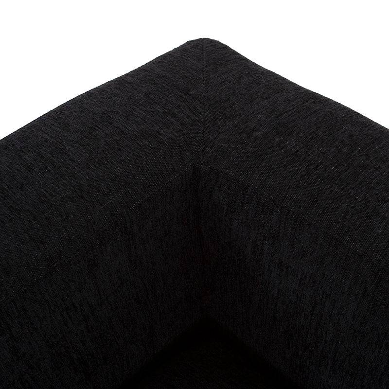 Sala modular lazy sillón esquinero en tela negra, con estructura de 94x90x94 cm, deurope.com.mx