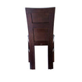 Juego de comedor Aragón de madera Nogal con 8 piezas, incluyendo sillas con asiento de 50 cm de altura y respaldo ergonómico.