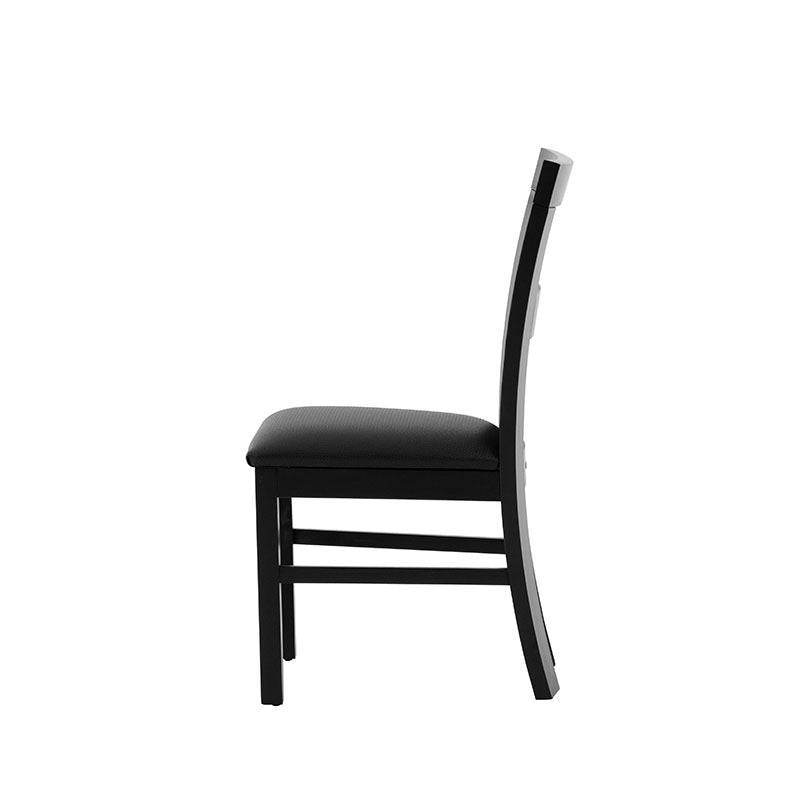 Silla de comedor Burj de madera nogal con respaldo en forma de arco y asiento acolchado en color oscuro, deurope.com.mx