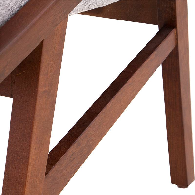 Juego de comedor Quetzal de 13 piezas con sillas de madera industrial, tapizadas en tela color tabaco y oxford, estilo moderno.