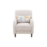 Juego de sala Tamayo de 3 piezas en tela beige claro, incluye sillones con dimensiones de 78x98x95 cm.