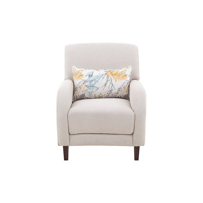 Juego de sala Tamayo de 3 piezas en tela beige claro, incluye sillones con dimensiones de 78x98x95 cm.