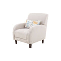 Juego de sala Tamayo de Deurope con sillones beige claro de tela, tamaño 78x98x95 cm, estilo moderno y cómodo.