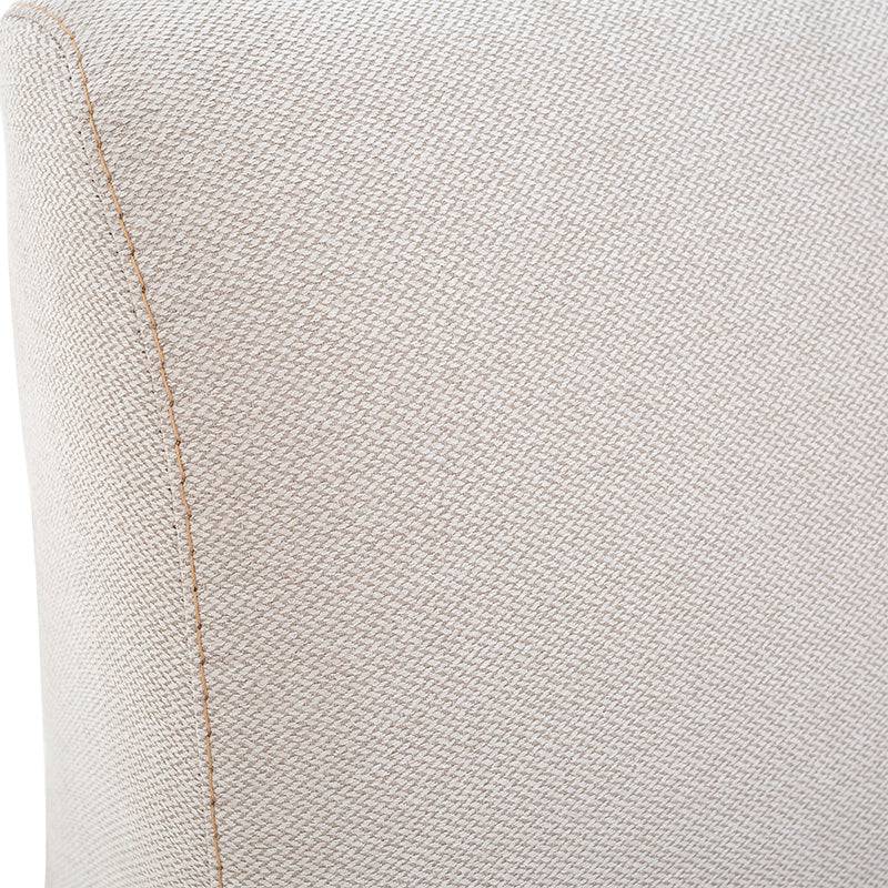 Juego de sala Tamayo de 3 piezas con sillones beige claro de tela, con dimensiones de aproximadamente 78 cm de frente.