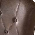 Juego de comedor Aragón de 8 piezas con sillones de madera de pino y tapizado en suede, en tonos moka.
