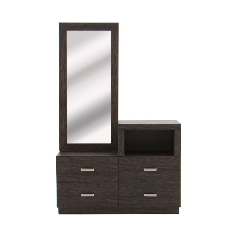 Tocador Olcen deurope.com.mx en gris y madera industrial, con superficie amplia, frente y estructura moderna.