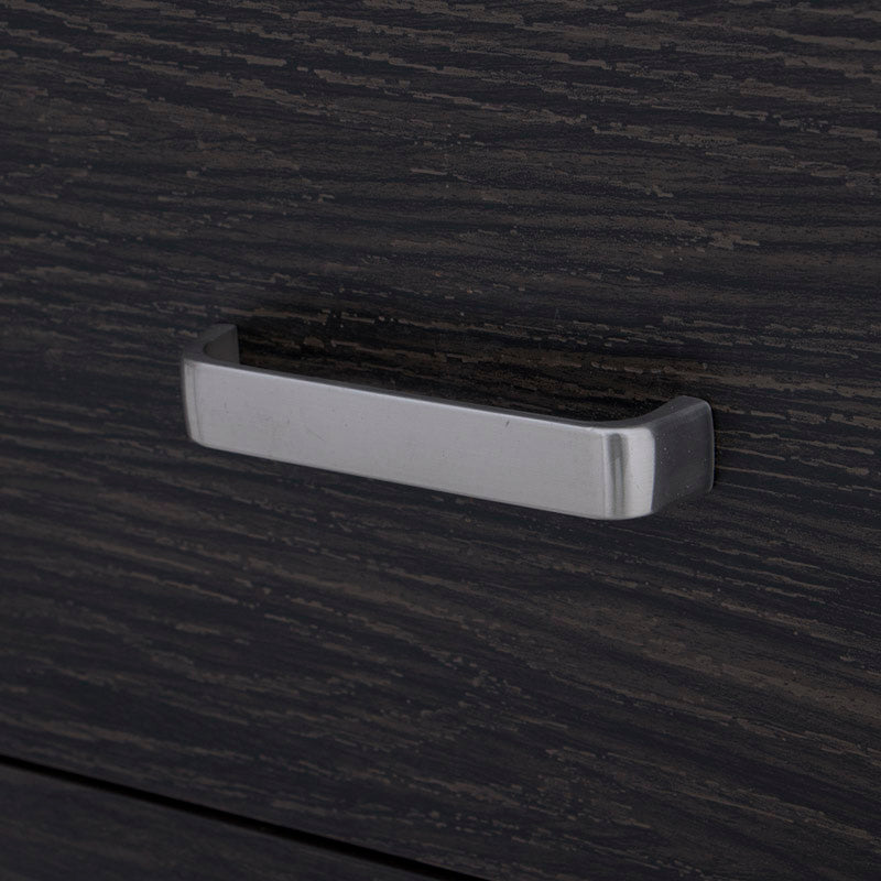 Tocador Olcen de Deurope en color gris y madera industrial, con espejo y espacio para almacenamiento, de 120 cm de ancho.
