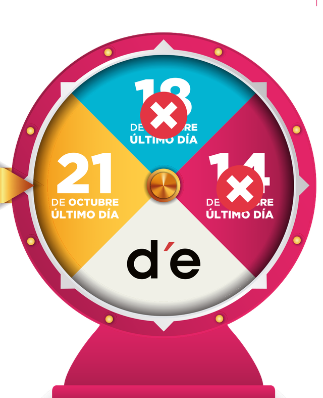 Ruleta señalando el 21 de octubre