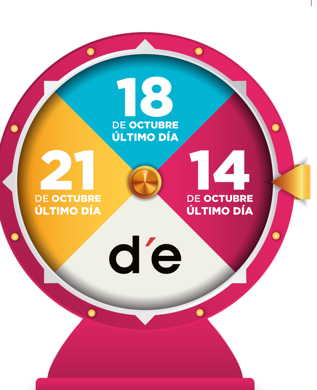 Ruleta señalando el 14 de octubre