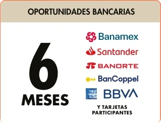 Oportunidades bancarias: 6 meses con Banamex, Santander, Banorte, BanCoppel, BBVA y tarjetas participantes